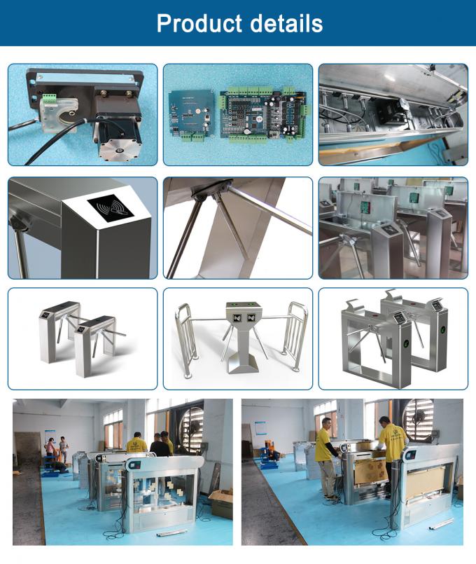 UNIQSCANã®ç¸¦ã®3ã¤ã®ãƒ­ãƒ¼ãƒ©ãƒ¼ã®ã‚¹ãƒ†ãƒ³ãƒ¬ã‚¹é‹¼ã®å±‹å†…å±‹å¤–ã®åœ°ä¸‹é‰„ã®ã‚²ãƒ¼ãƒˆã®å…¥å£ã®å›žè»¢æœ¨æˆ¸ã®ã‚²ãƒ¼ãƒˆ